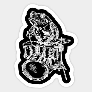 SEEMBO Frog Playing Drums Drummer Drumming Musician Fun Band Sticker